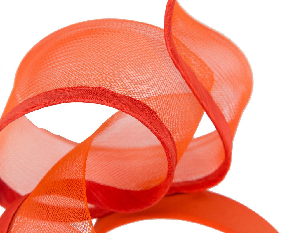 Sculptured orange racing fascinator by Fillies Collection