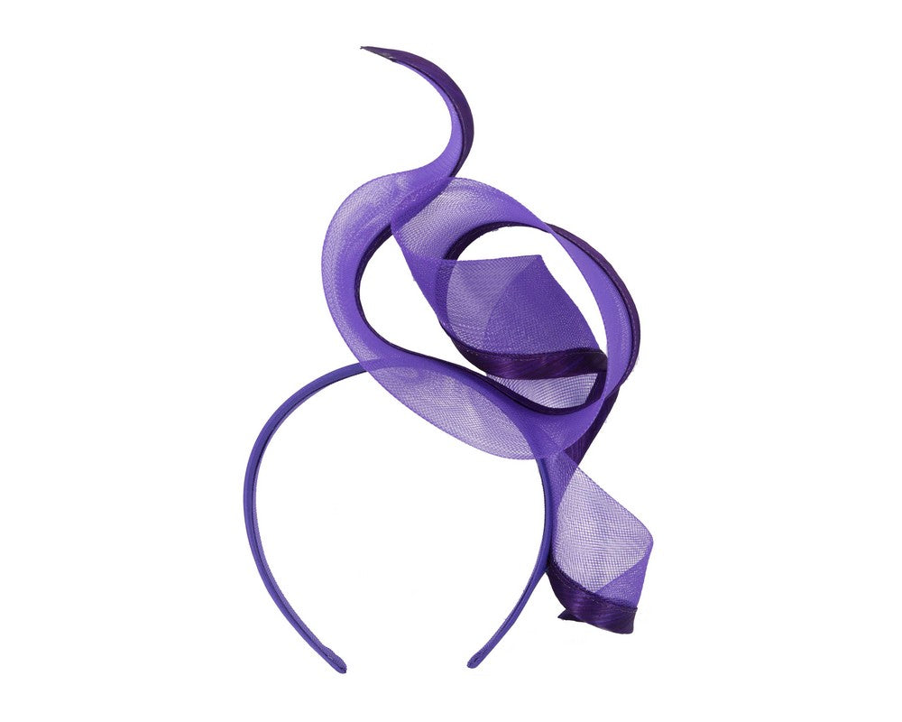 Sculptured purple racing fascinator by Fillies Collection