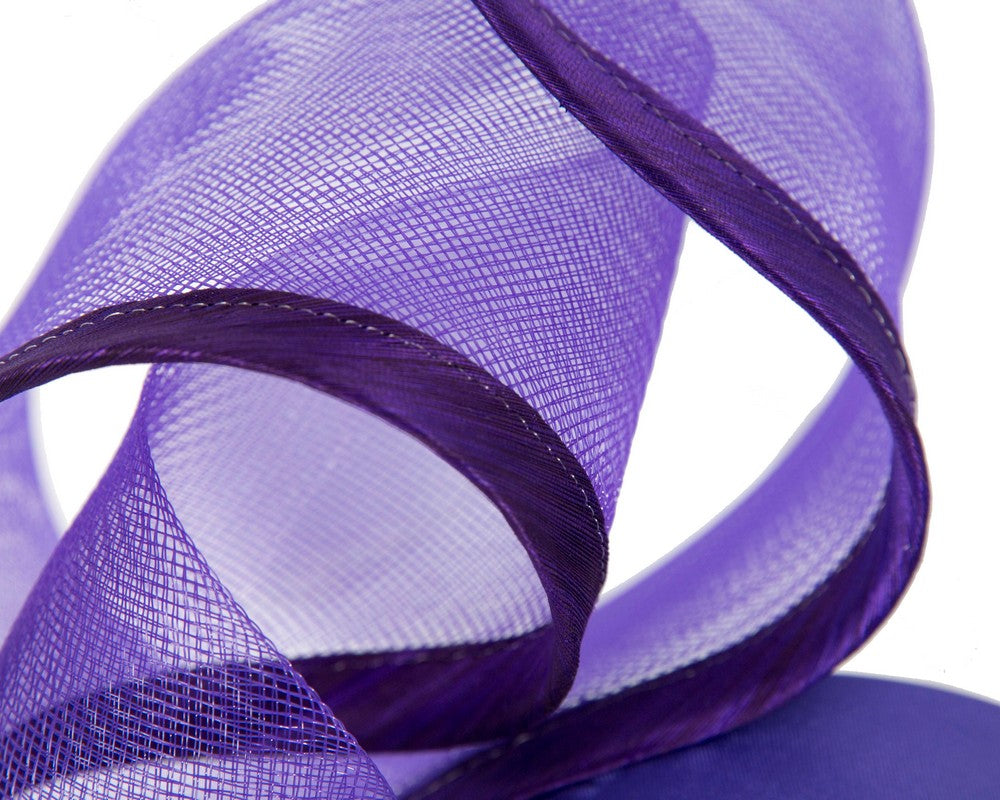 Sculptured purple racing fascinator by Fillies Collection