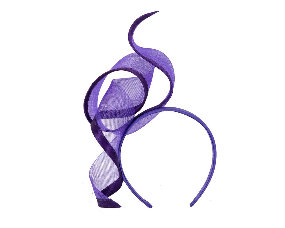 Sculptured purple racing fascinator by Fillies Collection