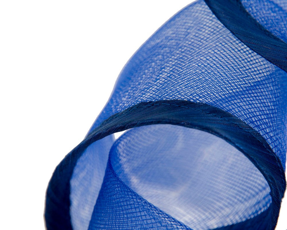 Sculptured royal blue racing fascinator by Fillies Collection