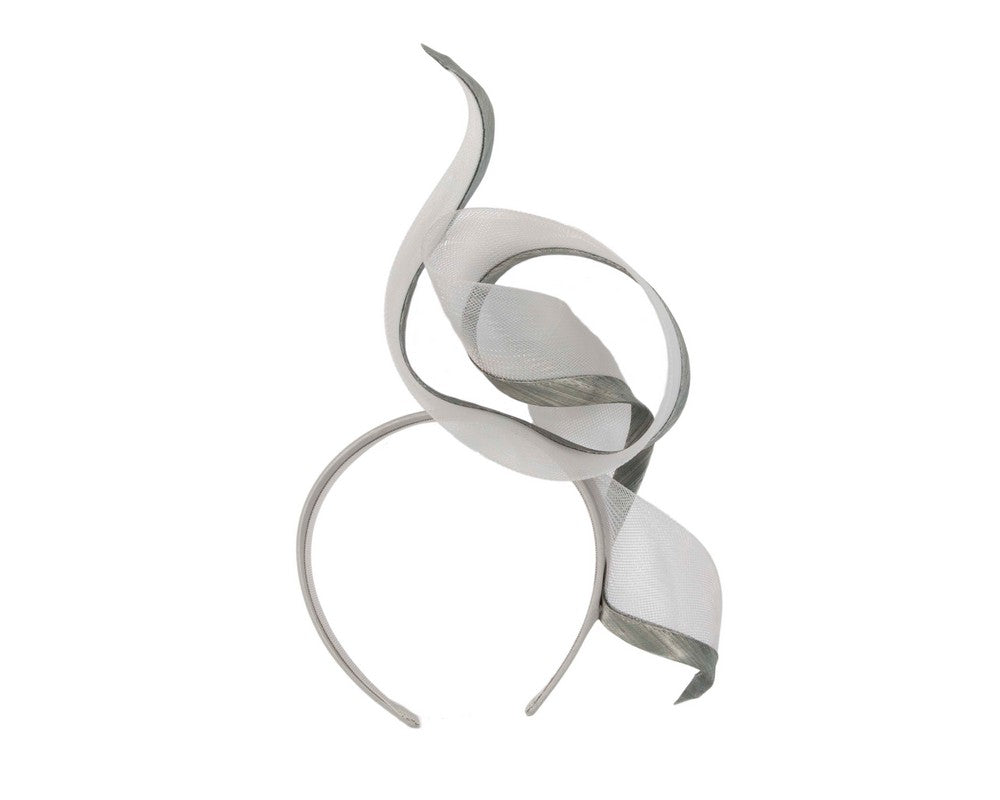 Sculptured silver racing fascinator by Fillies Collection-3