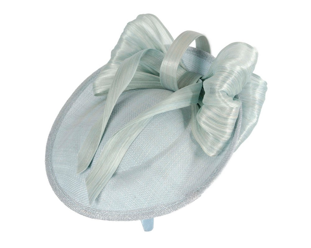 Light blue fascinator with bow by Fillies Collection