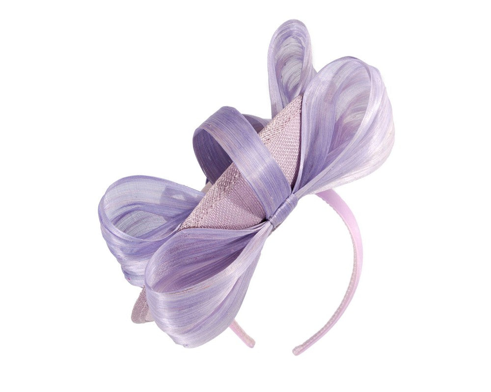 Lilac fascinator with bow by Fillies Collection-5