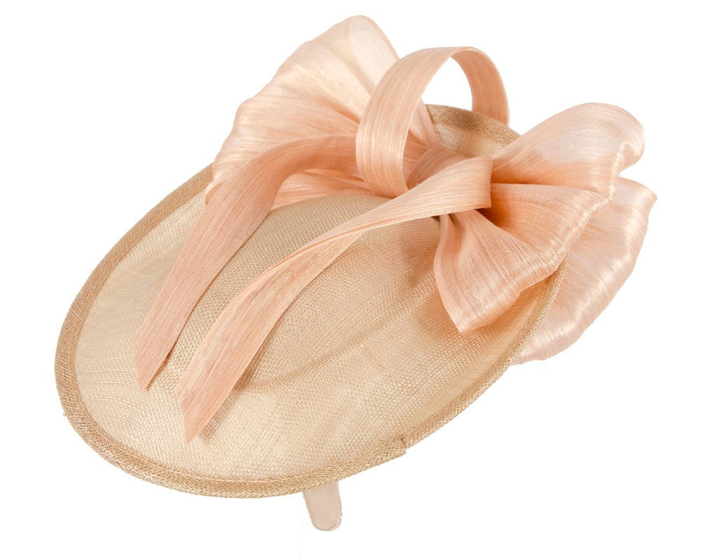 Nude fascinator with bow by Fillies Collection