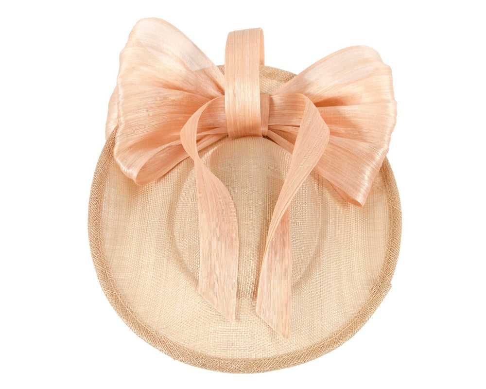 Nude fascinator with bow by Fillies Collection