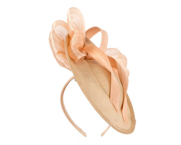 Nude fascinator with bow by Fillies Collection