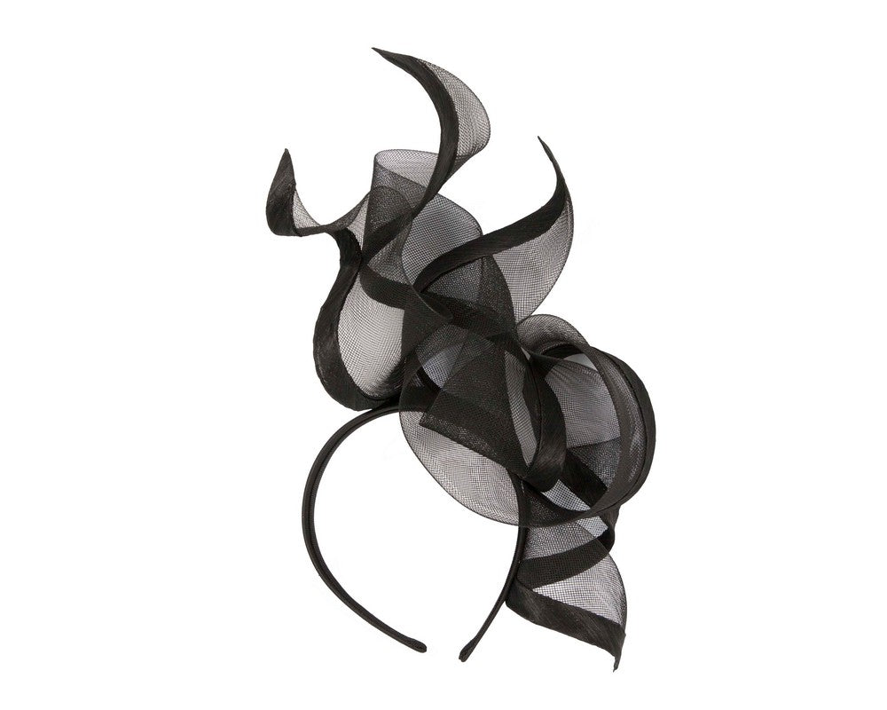 Bespoke black racing fascinator by Fillies Collection S253-3