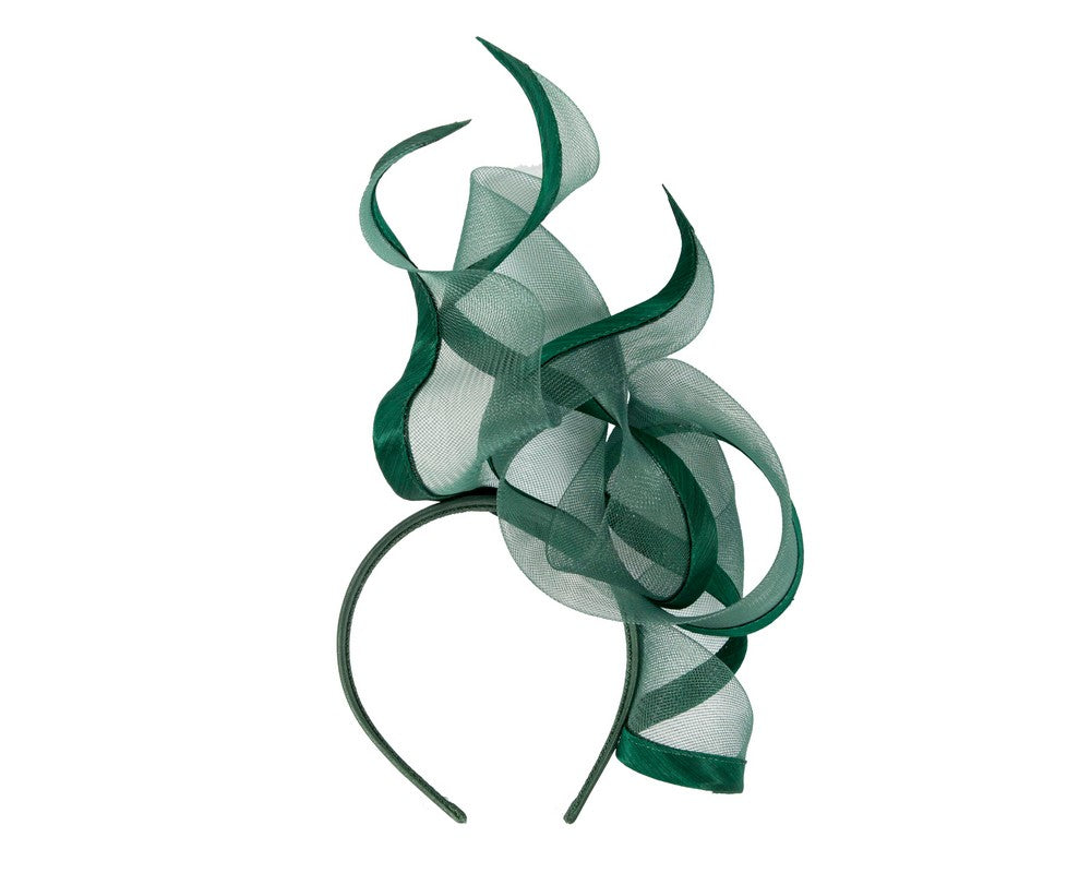Bespoke dark green racing fascinator by Fillies Collection-3