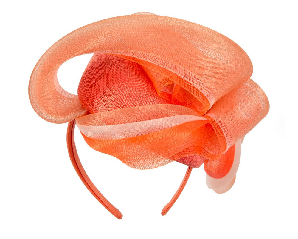 Orange and cream racing fascinator by Fillies Collection-5