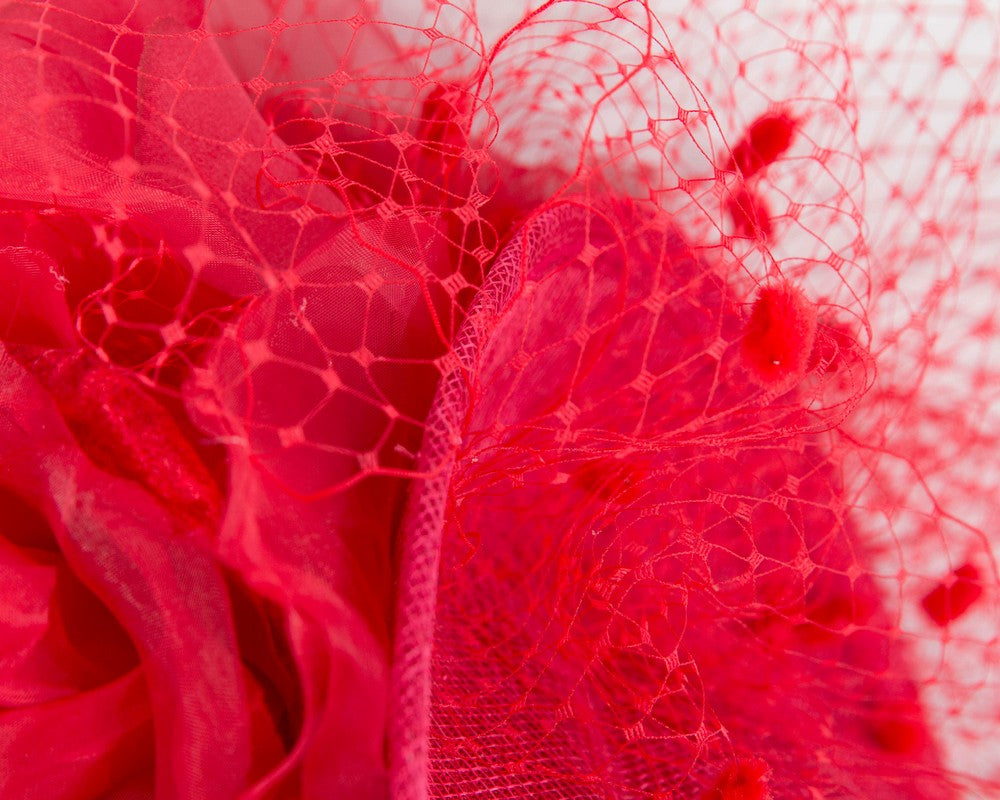 Exclusive red fascinator by Fillies Collection