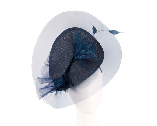 Tall navy fascinator by Fillies Collection