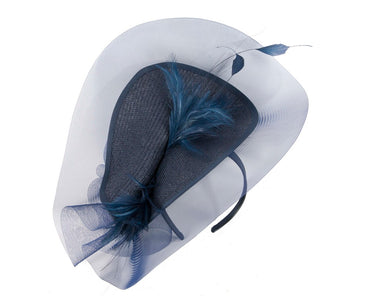 Tall navy fascinator by Fillies Collection