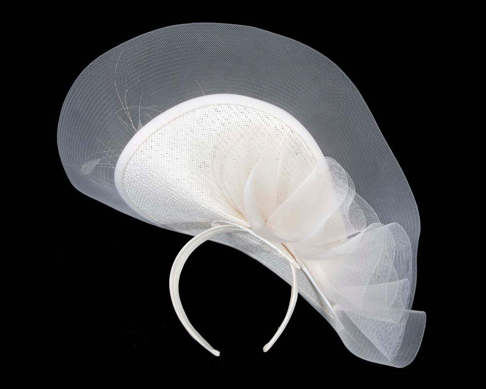 Tall white and black fascinator by Fillies Collection