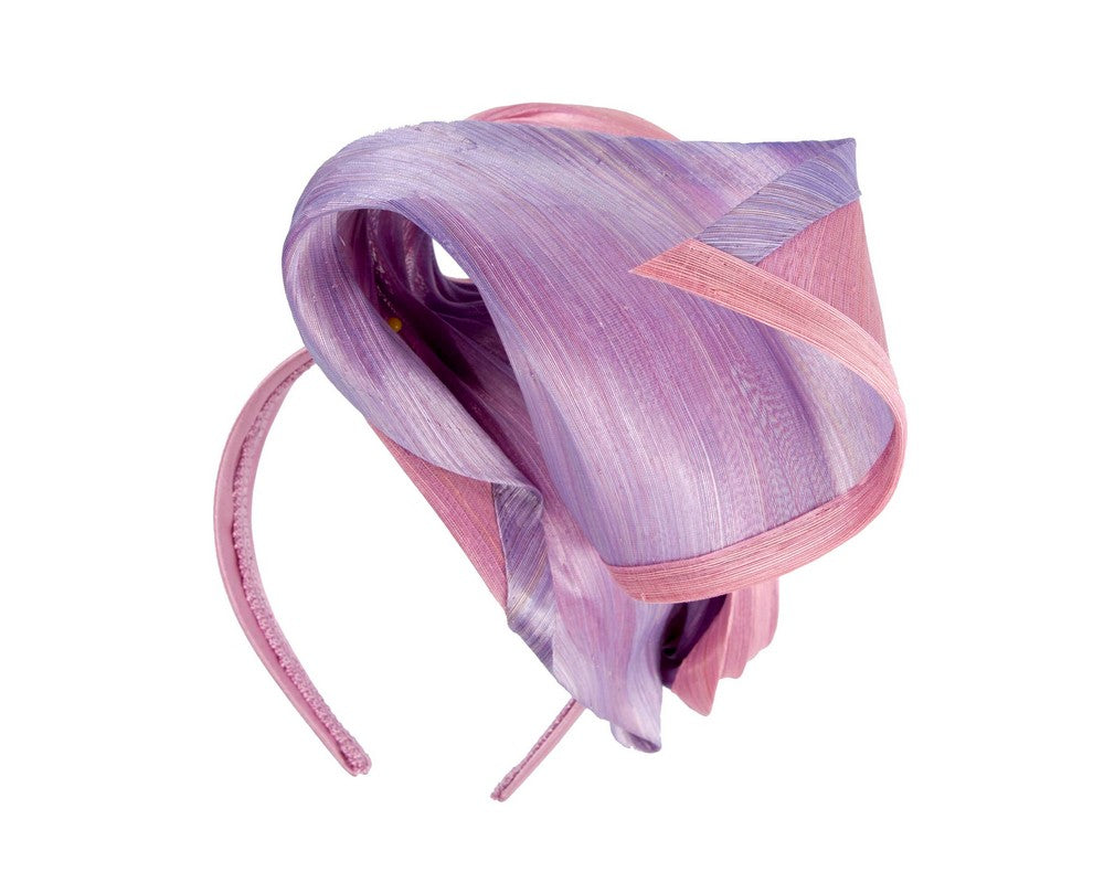 Dusty Pink & Lilac designers racing fascinator