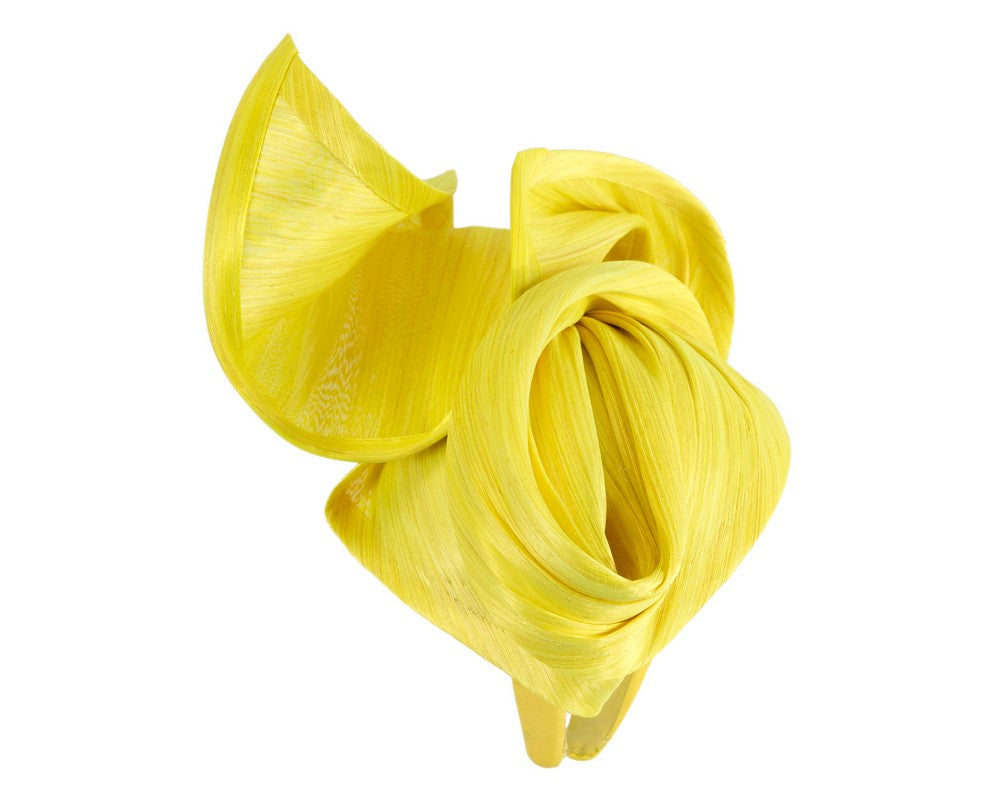 Fluro yellow designers racing fascinator by Fillies Collection