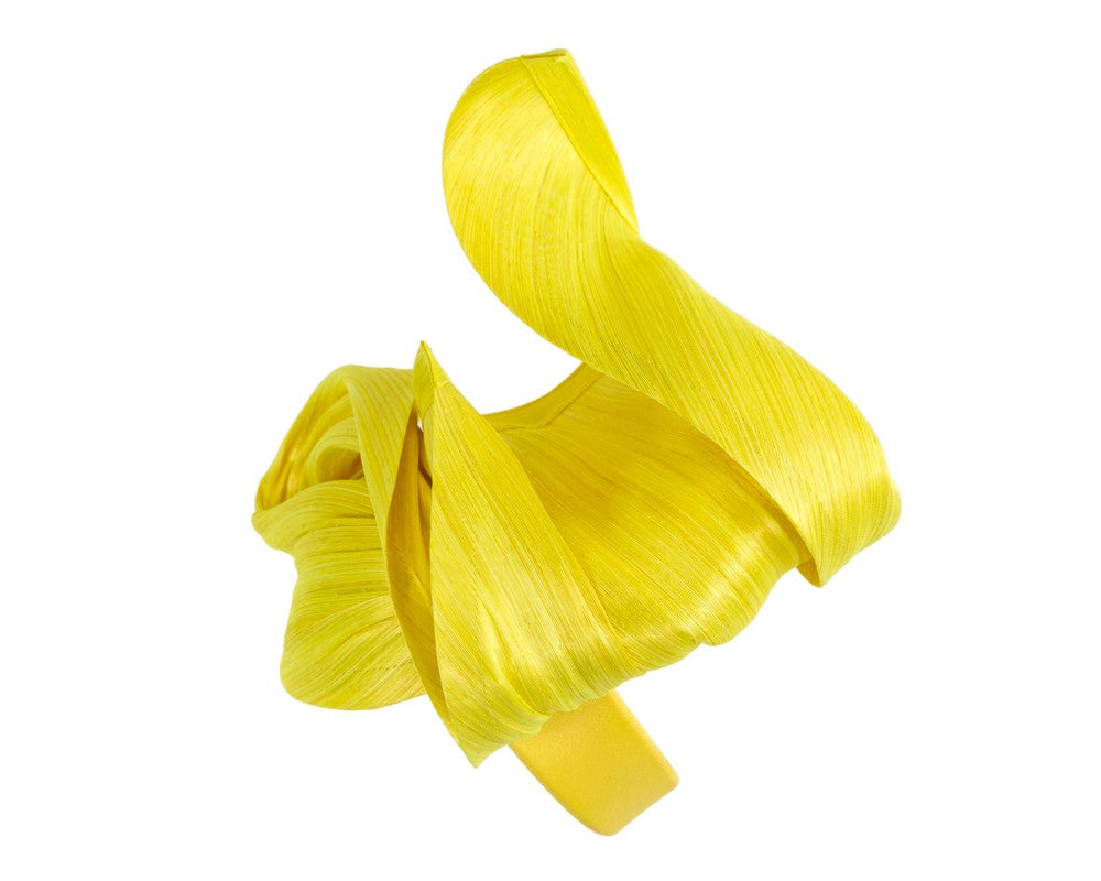 Fluro yellow designers racing fascinator by Fillies Collection