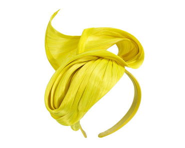 Fluro yellow designers racing fascinator by Fillies Collection