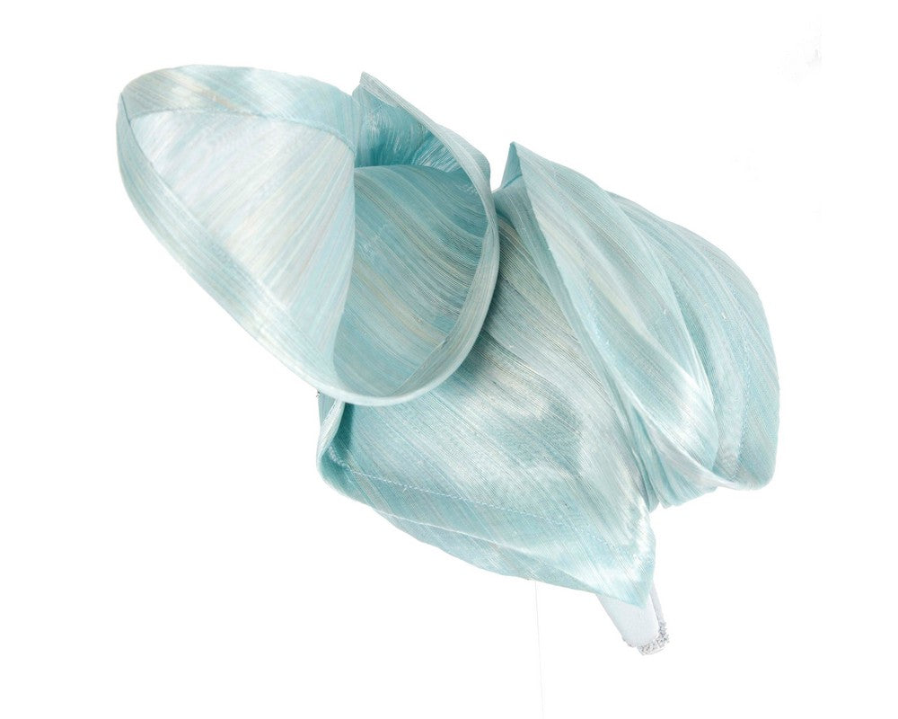 Light blue designers racing fascinator by Fillies Collection