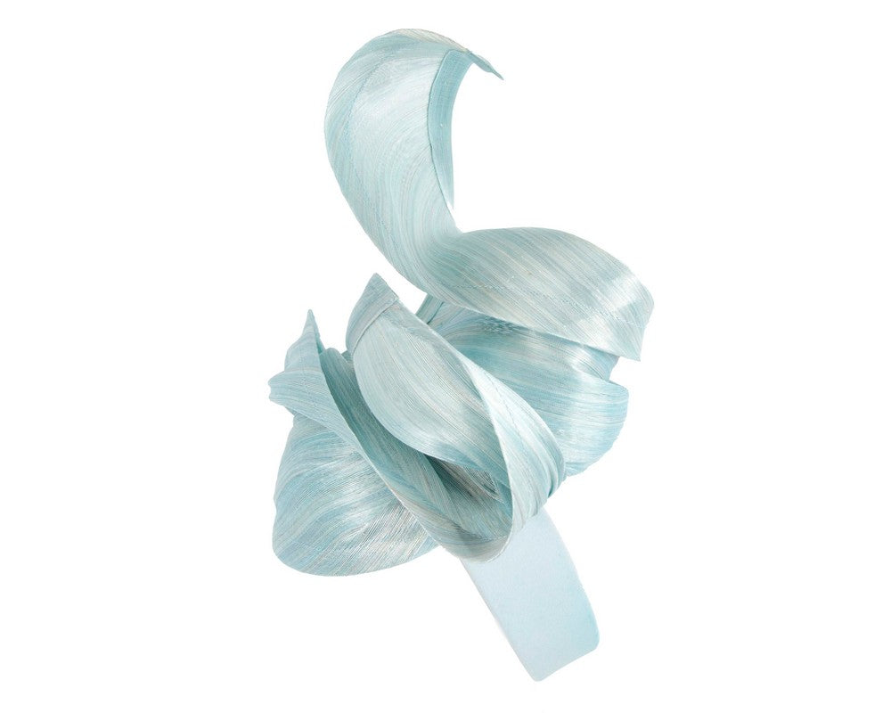 Light blue designers racing fascinator by Fillies Collection