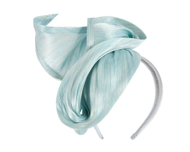 Light blue designers racing fascinator by Fillies Collection
