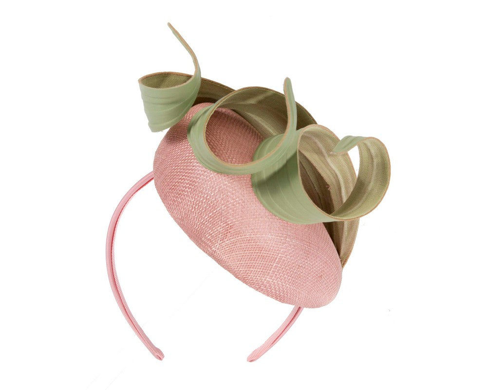 Pink & green spring racing fascinator by Fillies Collection