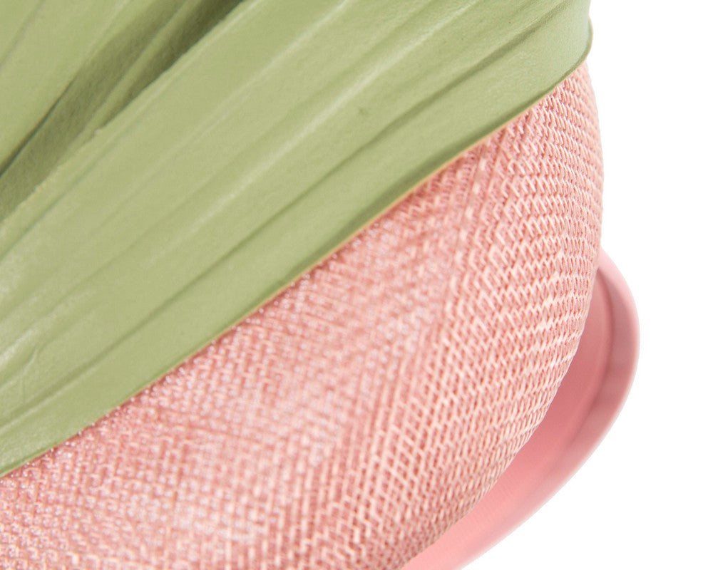 Pink & green spring racing fascinator by Fillies Collection