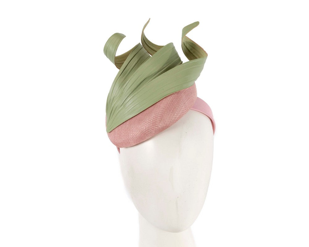 Pink & green spring racing fascinator by Fillies Collection