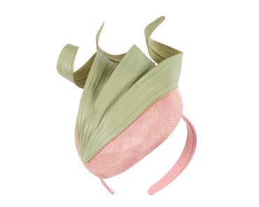 Pink & green spring racing fascinator by Fillies Collection