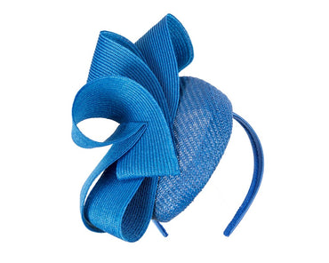 Royal blue pillbox fascinator by Fillies Collection S286