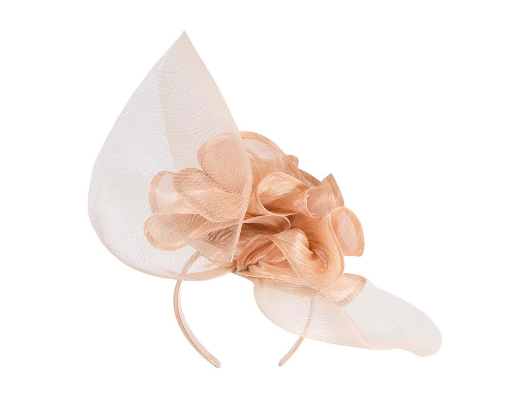 Large nude racing fascinator by Fillies Collection