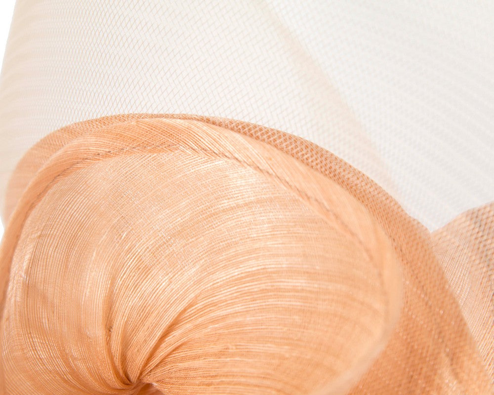 Large nude racing fascinator by Fillies Collection