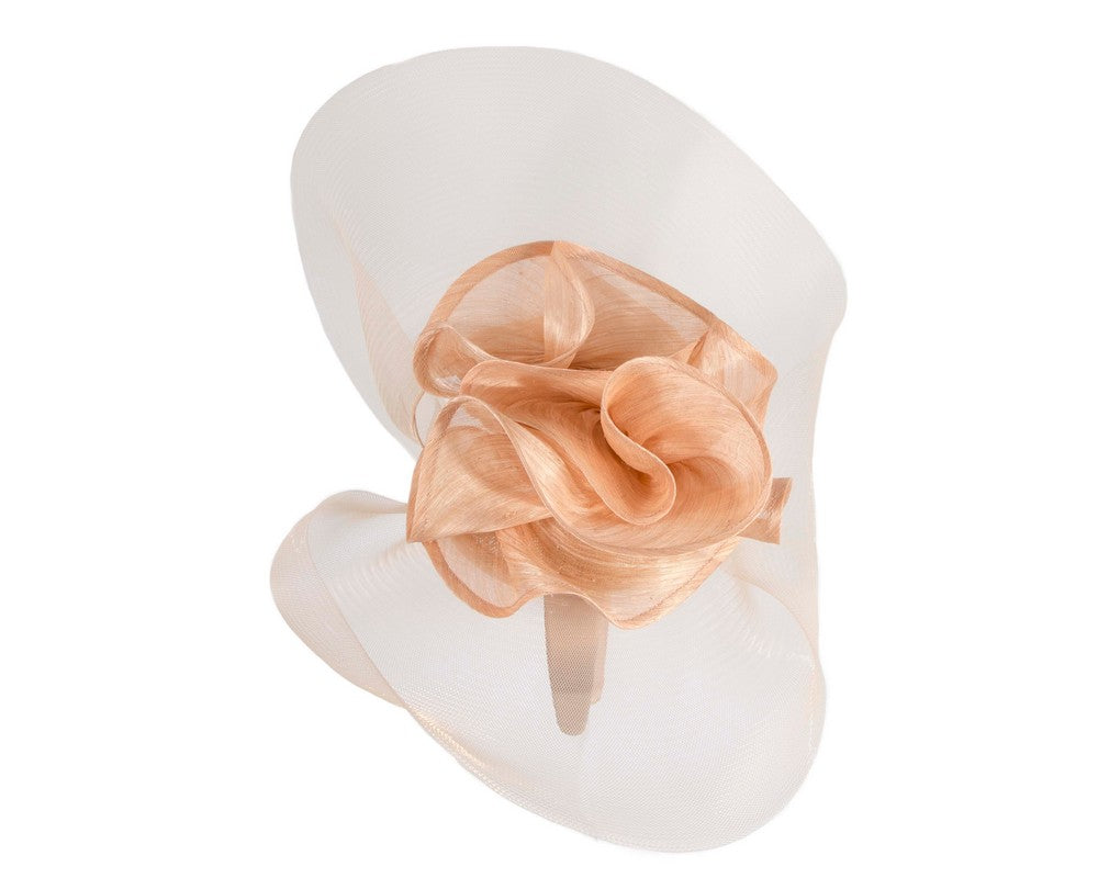 Large nude racing fascinator by Fillies Collection