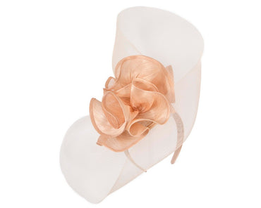 Large nude racing fascinator by Fillies Collection