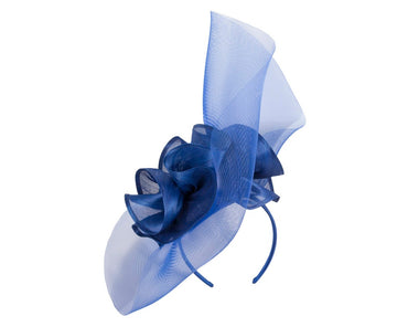 Large royal blue racing fascinator by Fillies Collection