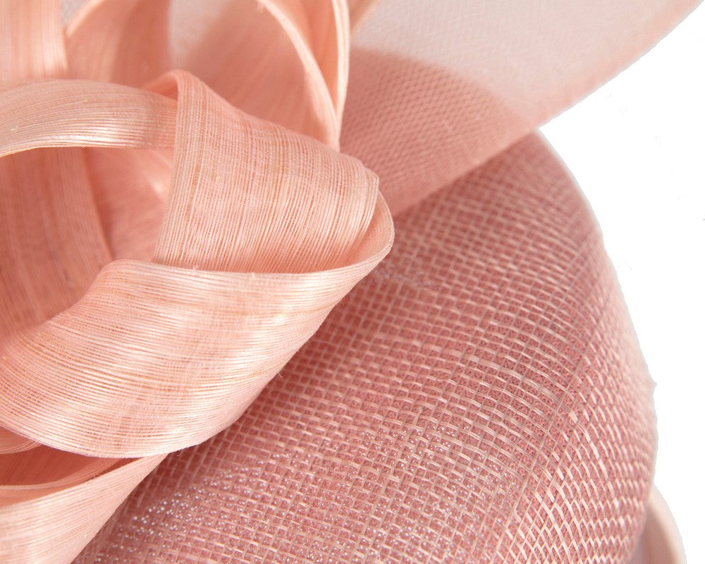 Tall dusty pink racing fascinator by Fillies Collection