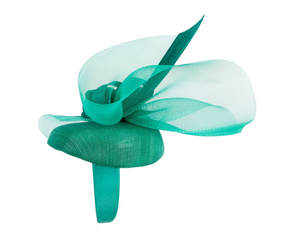 Tall teal green racing fascinator by Fillies Collection