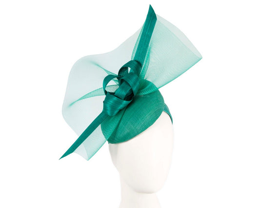 Tall teal green racing fascinator by Fillies Collection