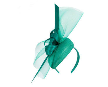 Tall teal green racing fascinator by Fillies Collection