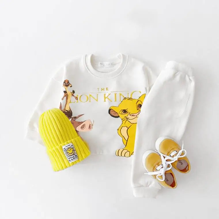 2-Piece Cartoon Sweatshirt and Pants Tracksuit Set for Children Multivariant-14