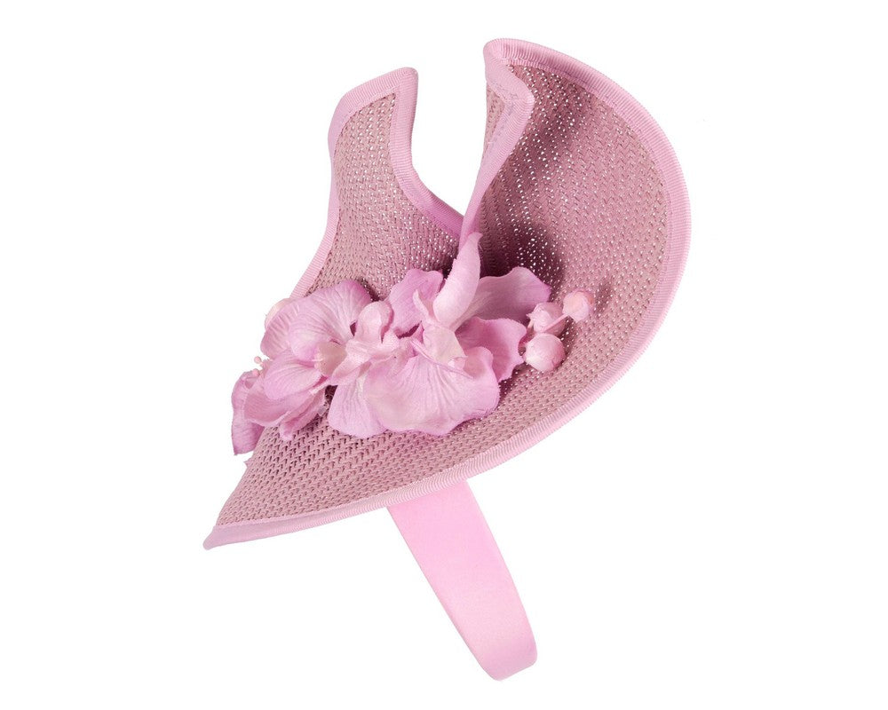 Lilac spring racing fascinator with orchid