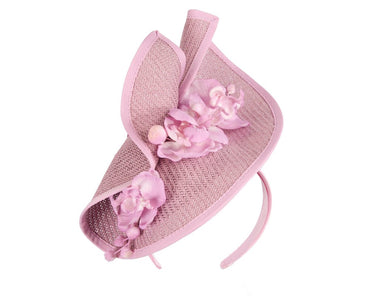 Lilac spring racing fascinator with orchid