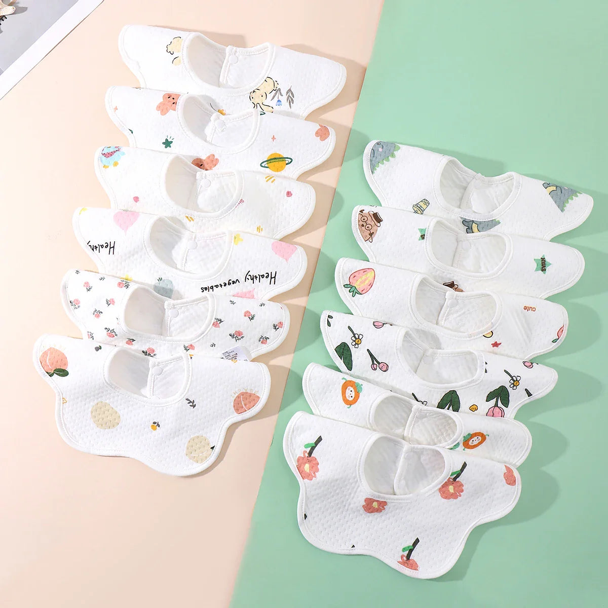 Cotton Waterproof Bib for newborns, multivariant-3