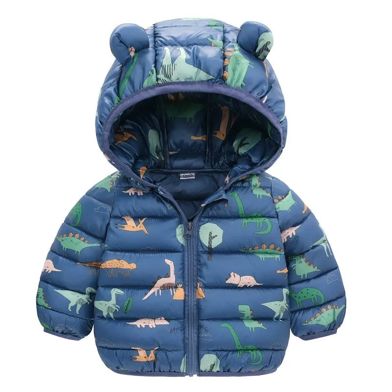 Warm Dinosaur Jacket with Hood for Children-5