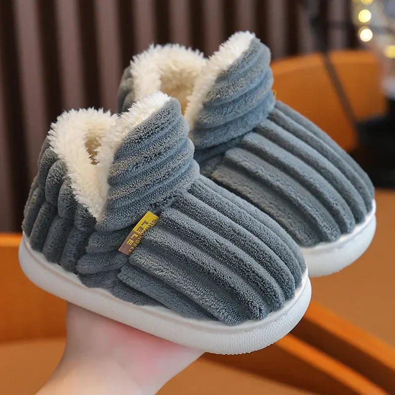 Multicolored Warm and Breathable Non-slip Slippers for Children-2