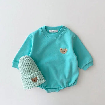 Sweatshirt with Romper Closure with Bear Multivariant-1