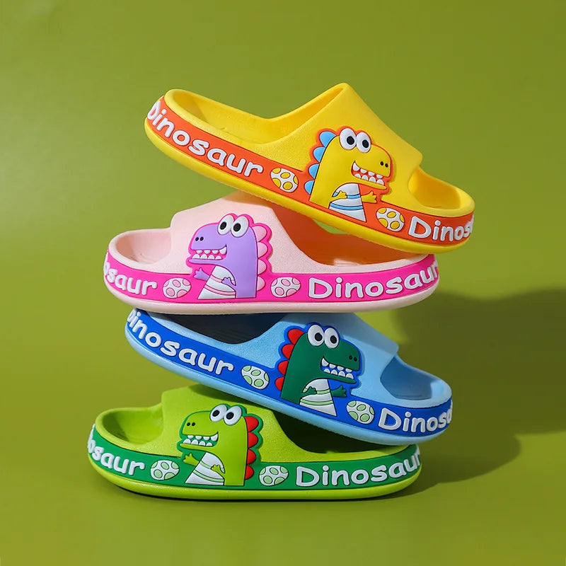 Non-slip Rubber Slippers Dinosaur for Children Multi-variant-3