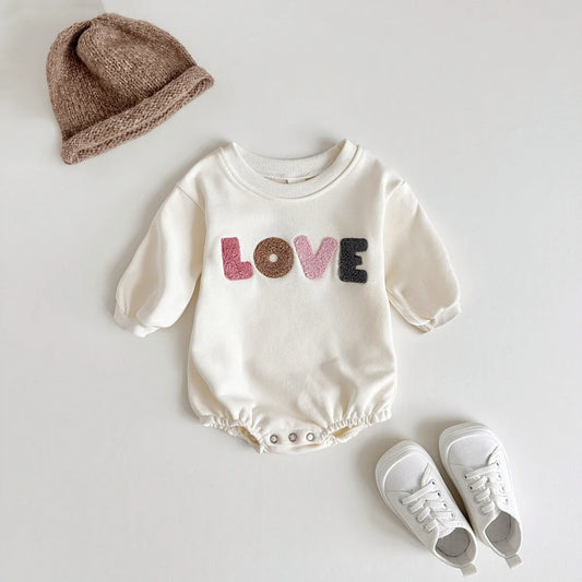 Sweatshirt with Romper Closure "Love" Multivariant-0