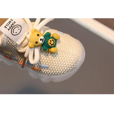 Lightweight Breathable Shoes with LED and rubber sole for Children-1