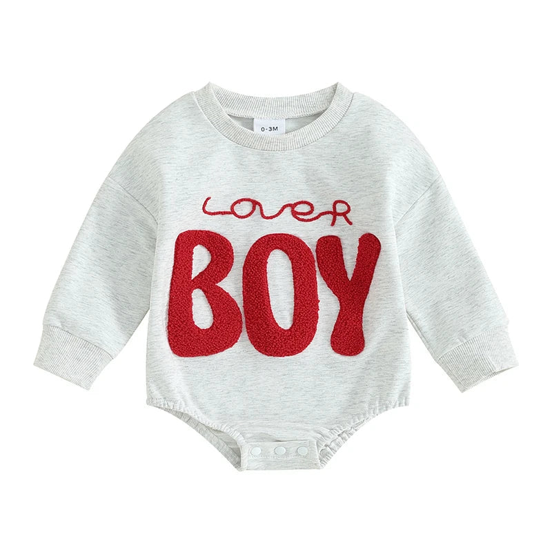 Sweatshirt with Romper Closure "Lover Boy"-6